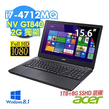 【Acer】E5-572G-73Z6 15.6吋FHD高畫質筆電 (i7-4712MQ/4G/2G獨顯/1TB+8GSSD/WIN8.1)
