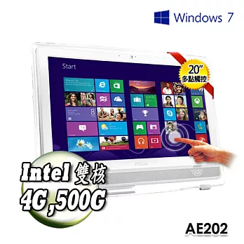 【msi 微星】AE202-005 Intel 雙核 多點觸控 Win7 20型All-in-One液晶電腦