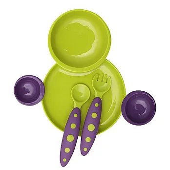 boon -互組碗盤餐具組 (綠紫)