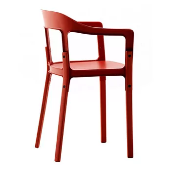 Steelwood chair 單椅(烈日紅)