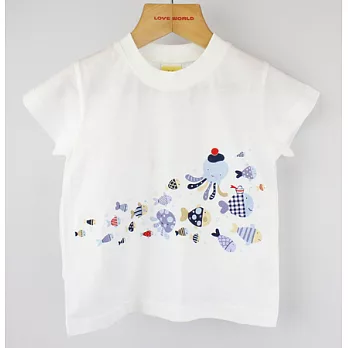 【愛的世界】純棉圓領短袖T恤-台灣製-80白色