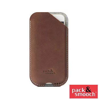 Pack&Smooch Kingston 手工製天然羊毛氈皮革 iPhone 6 保護套-石灰色/淺棕色-非盒裝(KN-6-GLB)
