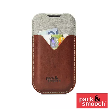 Pack&Smooch Kirkby 手工製天然羊毛氈皮革 iPhone 6 Plus 保護套-石灰/淺棕(KI-6P-GLB)