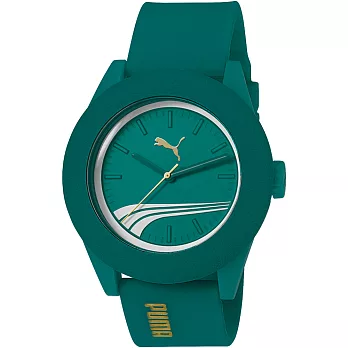 PUMA 動感奔馳運動時尚腕錶-綠