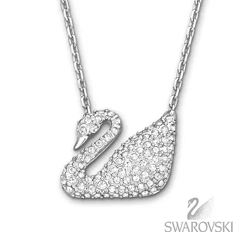 VIP回饋 -【SWAROVSKI】施華洛世奇 Swan 經典天鵝項鍊-白金色