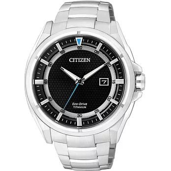 CITIZEN Eco-Drive 好戰勇士光動能優質時尚腕錶-黑面-AW1401-50E