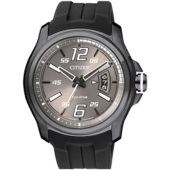 CITIZEN Eco-Drive 豪邁奔馳光動能時尚腕錶-黑-AW1354-07H