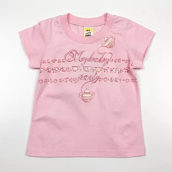 【愛的世界】純棉圓領短袖T恤-台灣製-125粉紅色