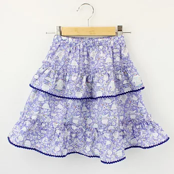 【愛的世界】鬆緊帶純棉小短裙-台灣製-105藍色