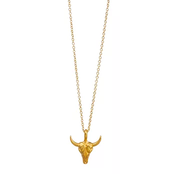Dogeared 立體牛頭 勇敢冒險 不畏艱難 金色項鍊 Bull Skull 附原廠盒