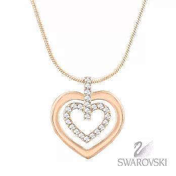 VIP回饋 -【SWAROVSKI】施華洛世奇 Circle Heart 項鍊- 玫瑰金