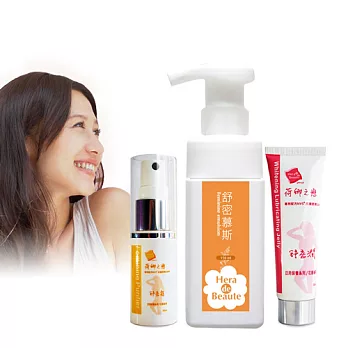 荷娜之戀-清潔修護組(慕斯150ml+潤32ml+霧32ml)