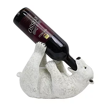 finara費納拉-北極熊單瓶紅酒架-水洗白色