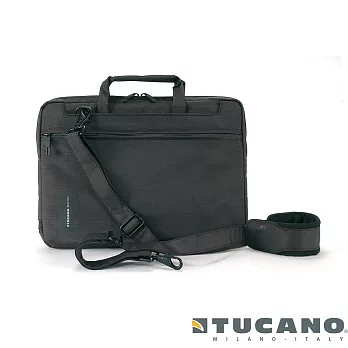 TUCANO WORK_OUT 系列亮彩簡潔時尚側背包（MacBook Pro 17”）黑色