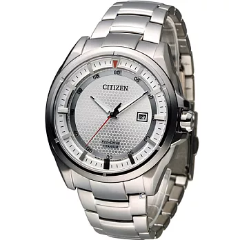 星辰 CITIZEN 科技領袖【鈦】時尚腕錶 AW1401-50A 白銀色