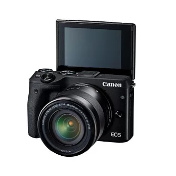 【Canon】EOS M3+18-55mmSTM(公司貨)+32G卡+UV保護鏡+大吹球+拭淨布+拭淨筆+專用相機包-黑色