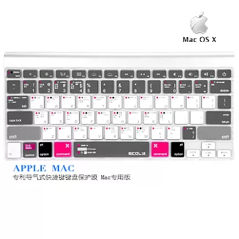 ECOLA導氣式快速鍵鍵盤保護膜Mac版 Macbook Air/Pro/Retina 13.15 (BS-EA009S)