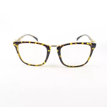 英國NATKIEL-質感豹紋方框平光眼鏡
