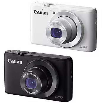 Canon PowerShot S200 數位相機(中文平輸) - 加送SD32G+電池+相機包+腳架+讀卡器+相機清潔組+硬式保護貼無白色