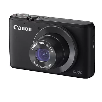 Canon PowerShot S200 數位相機(中文平輸) - 加送SD32G+電池+相機包+腳架+讀卡器+相機清潔組+硬式保護貼無黑色
