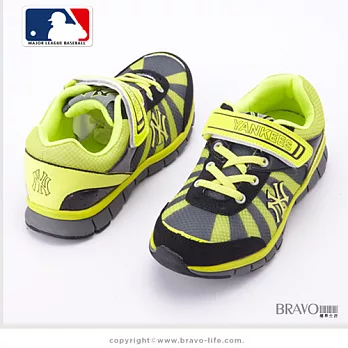MLB大聯盟洋基2015新品。避震氣墊運動童鞋款黃32黃色