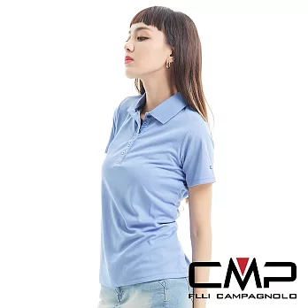 【CMP義大利】吸濕快乾排汗POLO衫-女XS寶藍