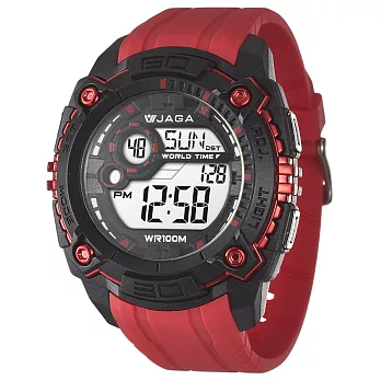 JAGA (捷卡)運動玩家流線個性多功能電子-M1051-GG(紅)