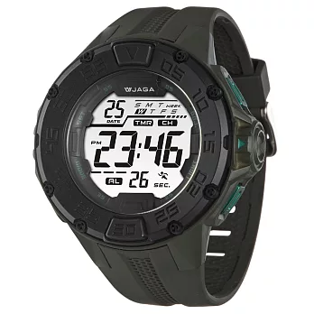 JAGA(捷卡)超越時空悍將多功能電子錶-M1063-F(綠)