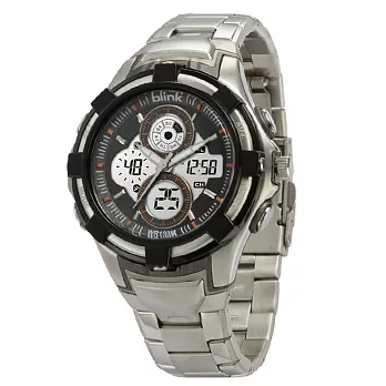 blink 粗礦豪邁雙顯多功能電子錶-AD107-IT(橙)