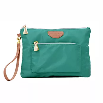 FUNNNY 日本同步系列 人氣熱銷款 輕量尼龍手拿包 湖藍