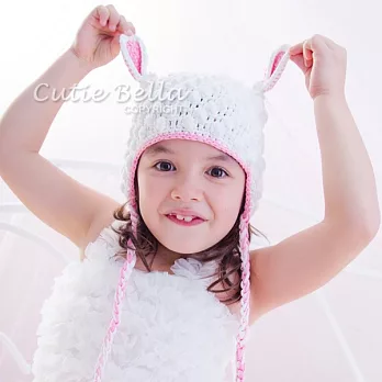 Cutie Bella手工編織帽Sheep-White/Pink