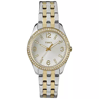 【TIMEX 】天美時 經典復刻時尚女性雙色腕錶 (銀/金 TXT2P389)