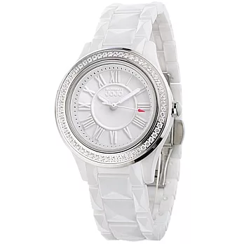 NATURALLY JOJO 冰晶天使羅馬晶鑽時尚腕錶-白/38mm