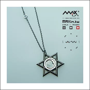 【我的自由年代】MAXin - STAR OF DAVID　流川手工純銀限定版項鍊　六芒星　佩戴主角：李國毅純銀硫化