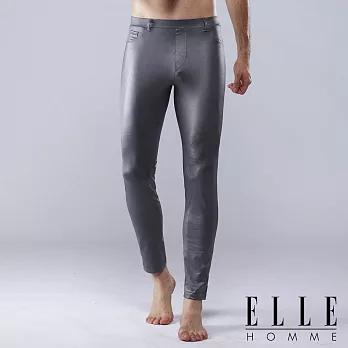 ELLE HOMME 皮紋長褲M黑色