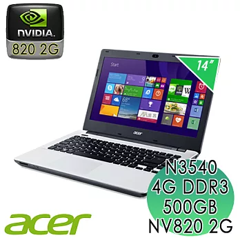 【Acer】E5-411G-P0FP N3540 14吋 四核心 2G獨顯 筆電