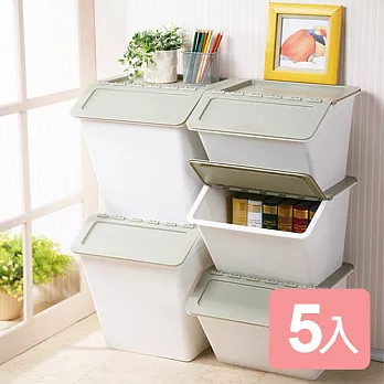 《真心良品》代官山可疊式收納箱22L+38L(5入)