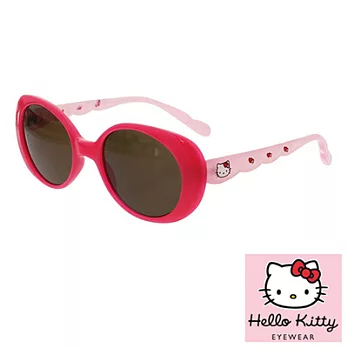 Hello Kitty 兒童太陽眼鏡-魔法變色系列復古圓,附Kitty眼鏡盒紅/粉
