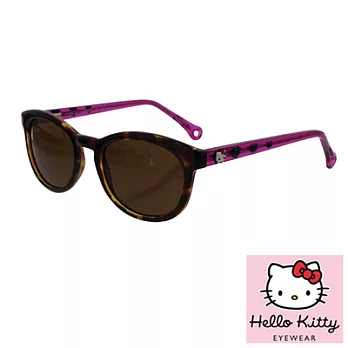 Hello Kitty 兒童太陽眼鏡-夢幻愛心款,附Kitty眼鏡盒玳瑁/紫