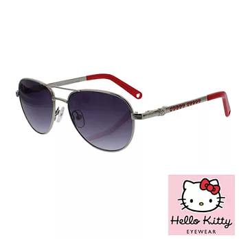 Hello Kitty 兒童太陽眼鏡-復古雷朋飛行員款,附Kitty眼鏡盒銀色