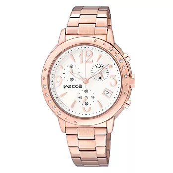 CITIZEN WICCA 時尚新觀感優質亮麗腕錶-玫瑰金-BM1-121-11