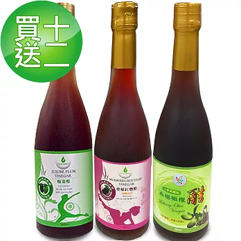 【醋勁魅力】梅棗、桑椹橄欖、桑椹紅麴醋 550天陳釀 買十送二(500ml/瓶)