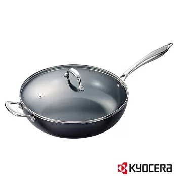 【KYOCERA】日本京瓷陶瓷平底鍋(32cm)