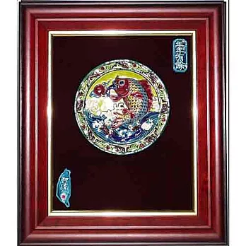 鹿港窯-交趾陶裝飾壁畫-連年有餘(M)