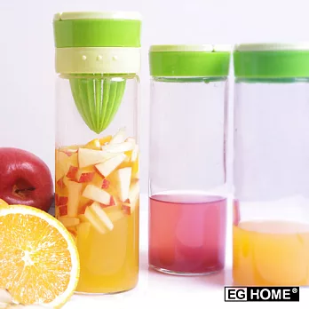 【EG Home 宜居家】多功能玻璃榨汁/泡茶/磨汁杯(500ml)(超值三入)