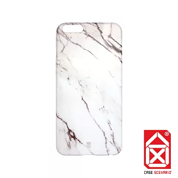 CASE SCENARIO 大理石紋 iPhone 6 Plus 5.5 吋手機保護殼-白色(CS-IP6P-C02)