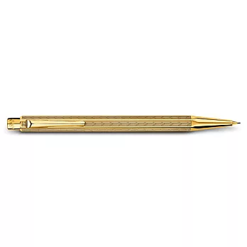 CARAN d’ACHE 艾可朵V型麥紋自動鉛筆 (鍍金GLIT)