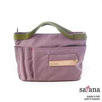 satana - 經典軍風 手提萬能收納袋中袋 - 接骨木紫