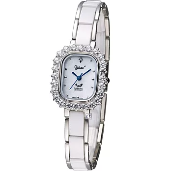 Ogival 愛其華薔薇陶瓷真鑽腕錶 320-03DLS