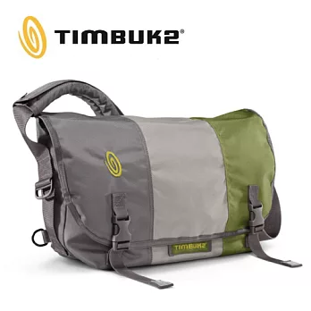 【美國Timbuk2】Classic 電腦防水郵差包(灰色／綠色M)